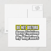 Bezig met het bestrijden van mijn migraines briefkaart (Voorkant / Achterkant)