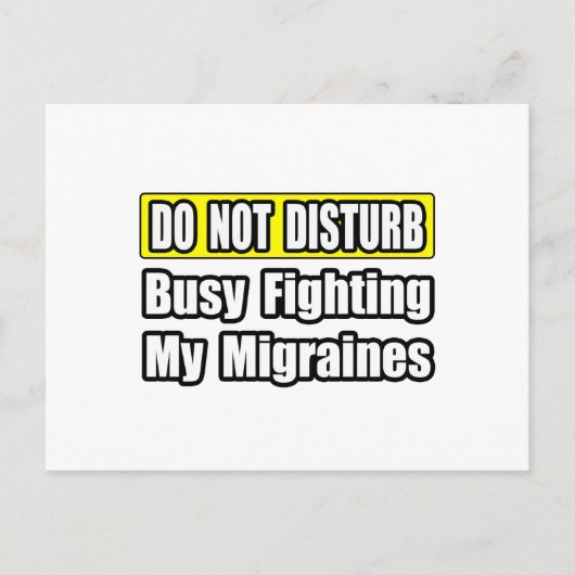 Bezig met het bestrijden van mijn migraines briefkaart (Voorkant)