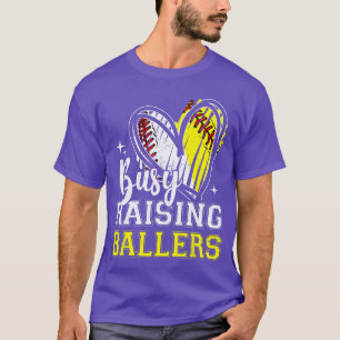 Bezig met het opvoeden van Ballers Hart Softbal Ba T-shirt