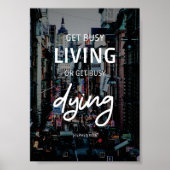 Bezig met het Poster Living Quote (Voorkant)
