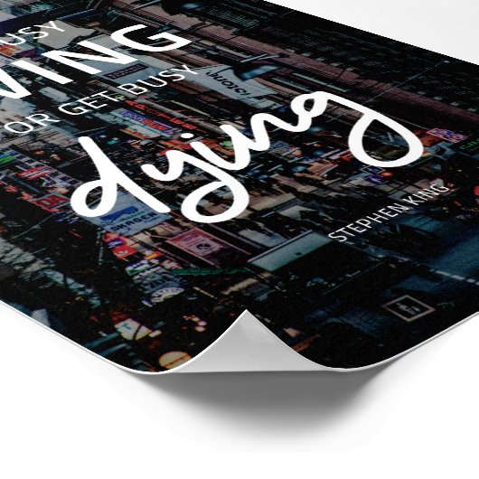 Bezig met het Poster Living Quote (Hoek)