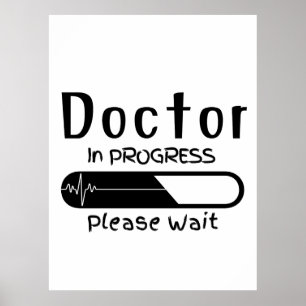 Bezig met het uitvoeren van de behandeling Wacht Poster