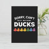 Bezig met kijken Ducks Rubber Duck Design Kaart (Staand voorkant)