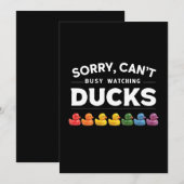 Bezig met kijken Ducks Rubber Duck Design Kaart (Voorkant / Achterkant)