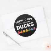 Bezig met kijken Ducks Rubber Duck Design Ronde Sticker (Envelop)