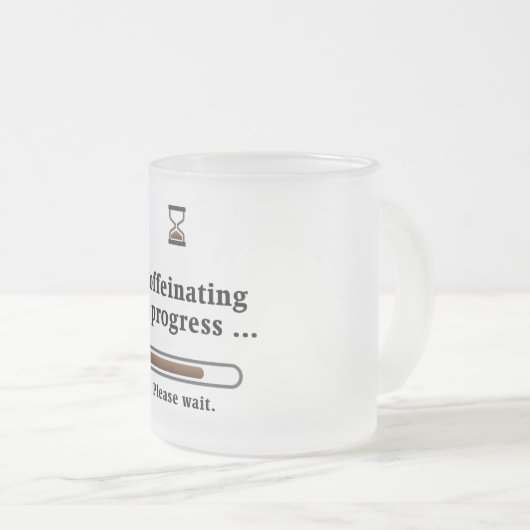 Bezig met kofferen ... matglas koffiemok (Voorkant rechts)