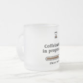 Bezig met kofferen ... matglas koffiemok (Voorkant links)