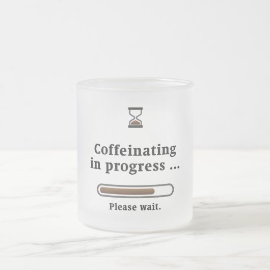 Bezig met kofferen ... matglas koffiemok (Center)