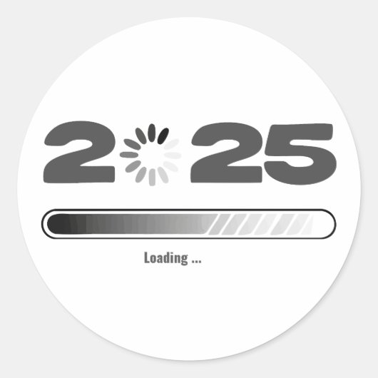 Bezig met laden 2025 ronde sticker (Voorkant)