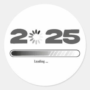 Bezig met laden 2025 ronde sticker
