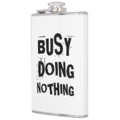 Bezig met niets doen heupfles (Links)