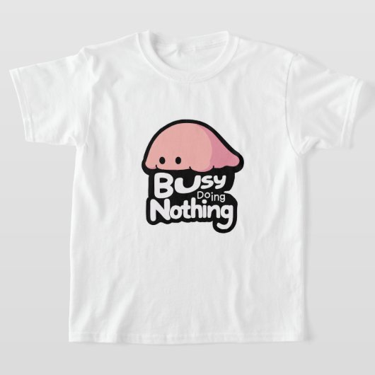 Bezig met Nietsdoen - Knuffel Roze Blob T-shirt (Laagn)