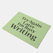 Bezig met schrijven Gezegde Auteur op werkontwerp Deurmat (Schuin)