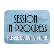 Bezig met sessie. Niet storen door