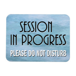 Bezig met sessie. Niet storen door Magneet