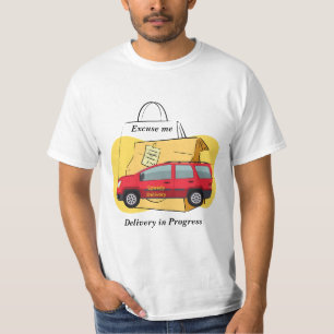 Bezig met snelle levering van stuurprogramma t-shirt