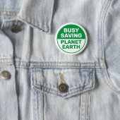 Bezig met sparen Planet Earth Progressief Liberaal Ronde Button 5,7 Cm (In situ)
