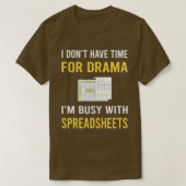 Bezig met spreadsheets T-shirt (Design voorkant)