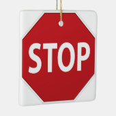 Bezig met stoppen en doorgaan keramisch ornament (Rechts)