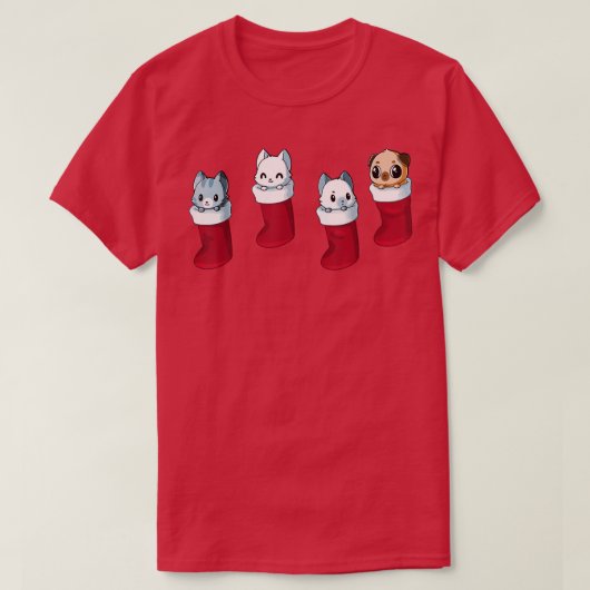 Bezig met stoppenStuffers kerstcadeautjes lichten  T-shirt (Design voorkant)