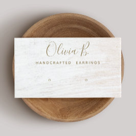 Bezig met tonen van tekeningenscript wit hout dat  visitekaartje