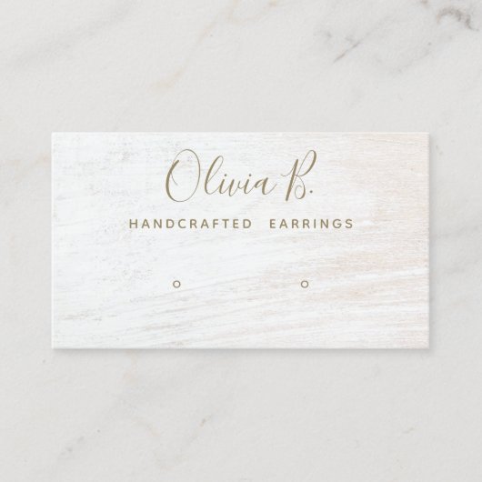 Bezig met tonen van tekeningenscript wit hout dat  visitekaartje (Voorkant)