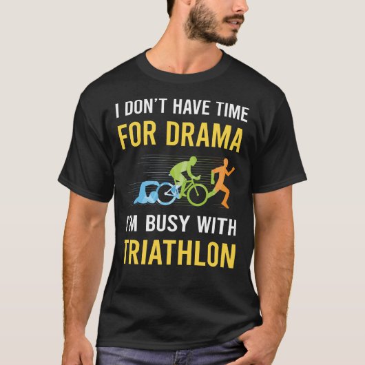 Bezig met triatlon triatleet t-shirt (Voorkant)