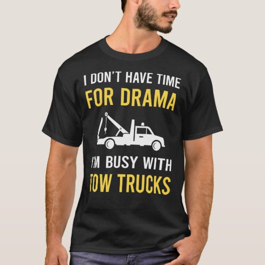 Bezig met twee vrachtwagens t-shirt (Voorkant)