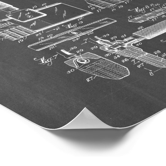 Bezig met uitvoeren van patent - Chalkboard Poster (Hoek)