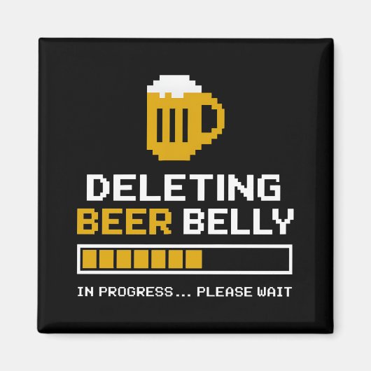 Bezig met verwijderen van Beer Belly Een ogenblik Magneet (Voorkant)
