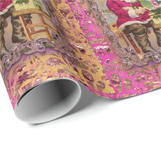 Bezig met Victoriaans feestdag Cadeaupapier (Rol Hoek)