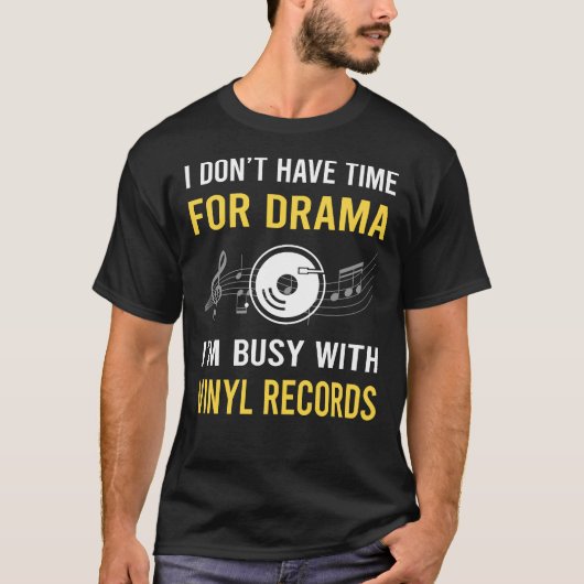 Bezig Met Vinylplaat Platen T-shirt (Voorkant)