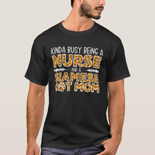 Bezig met zuster en moeder - Siamese kat mam_1 T-shirt (Voorkant)