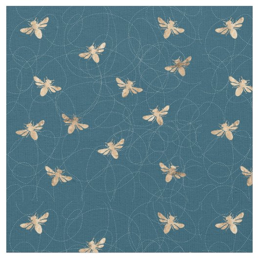 Bezig ontwerp bijenpatroon stof (Close Up)