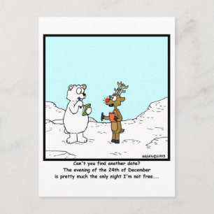 Bezig op 24 december briefkaart