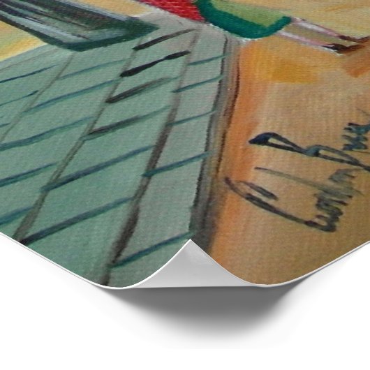 Bezig straatbeeld Victoriaans rag en bot man Poster (Hoek)