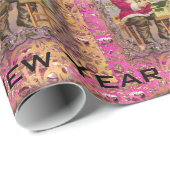 Bezig, Victoriaans, snel, , roze opvulpapier Cadeaupapier (Rol Hoek)