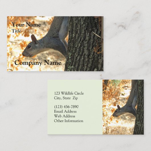 Bezig Visitekaartje eekhoorn (Voorkant / Achterkant)