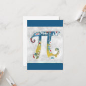 Bezig Wenskaart pi-symbool Kaart (Voorkant / Achterkant in situ)
