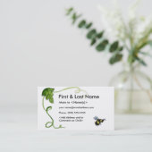 Bezige Bee Mammie Aangepaste Foto met afspeeldatum Contactkaartje (Staand voorkant)