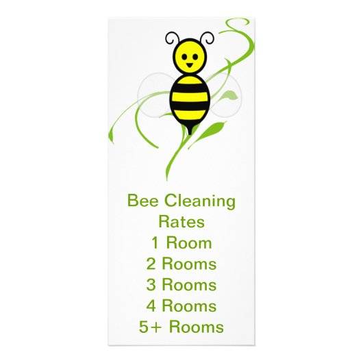 Bezige Bee Service Rates Handout Reclamekaart (Voorkant)