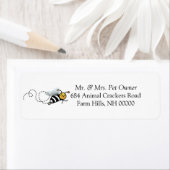 Bezige Bee Theme Return Address Labkers Etiket (Insitu)
