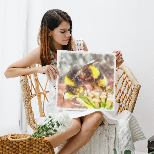 Bezige Bezige Bezige Schilderen van de Waterverf v Canvas Afdruk