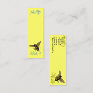 Bezige bij elke kleur achtergrond mini visitekaartje