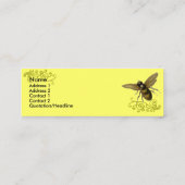 Bezige bij elke kleur achtergrond mini visitekaartje (Achterkant)