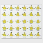 Bezige bijen en hun bijenkorven cadeaupapier (Vlak)