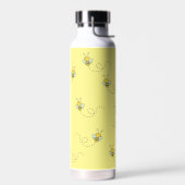 Bezige bijen geel patroon waterfles (Links)