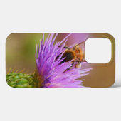 Bezige bijen in Paarse Thistle Sluiten Foto Case-Mate iPhone Case (Achterkant (horizontaal))