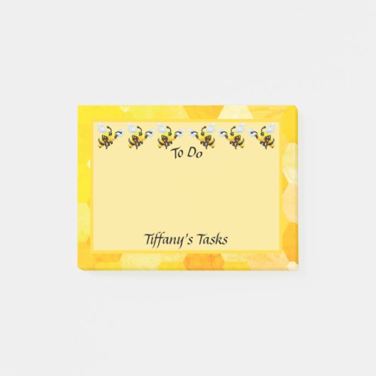 Bezige bijen klaren om persoonlijk te handelen post-it® notes (Voorkant)