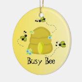Bezige bijen met bijenkorf keramisch ornament (Links)
